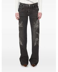 Blumarine - Eyelet-Embellished Jeans - Lyst