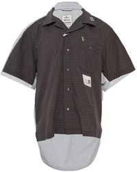 Maison Mihara Yasuhiro - Plaid Striped Shirt - Lyst