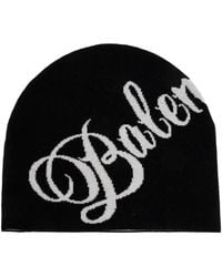 Balenciaga - Wool Beanie With Logo - Lyst