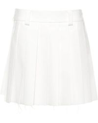 Miu Miu - Pleated A-line Mini Skirt - Lyst