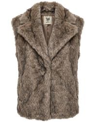 Aniye By - Faux-Fur Notched-Lapels Gilet - Lyst