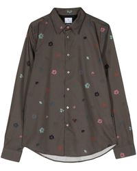 PS by Paul Smith - Floral-print Organic Cotton Shirt - Lyst