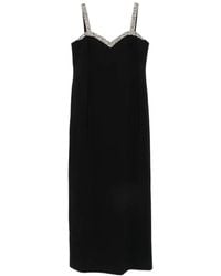 Marina Rinaldi - Robe Longue Sans Manches À Ornements En Cristal Marmo - Lyst