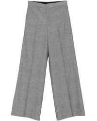 Twinset - Chevron-Pattern Wide-Leg Trousers - Lyst