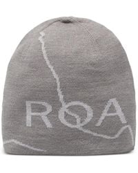 Roa - Logo-Detail Wool Beanie Hat - Lyst