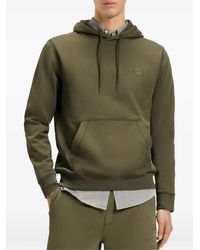 BOSS - Logo Patch Hooded Hoodie - Lyst