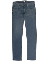 PAIGE - Halbhohe Straight-Leg-Jeans - Lyst