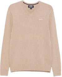 Superdry - Logo-Embroidered V-Neck Jumper - Lyst
