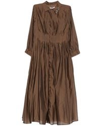 Max Mara - Crystal-Embellished Pleated Midi Dress - Lyst
