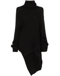 Marques'Almeida Asymmetric Turtleneck Sweater - Black