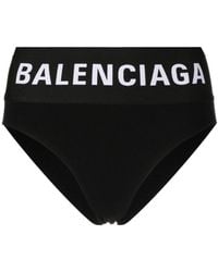 Balenciaga - High-waisted Logo-band Briefs - Lyst