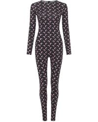 Marine Serre - Moon-Print Jersey Jumpsuit - Lyst