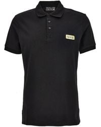 Versace Jeans Couture - Logo-Plaque Polo Shirt - Lyst