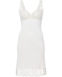 Proenza Schouler - Robe En Maille Nervurée À Broderies - Lyst