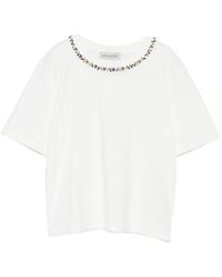 ERMANNO FIRENZE - Embellished Crew-Neck T-Shirt - Lyst