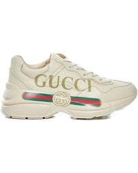 Gucci - Rhyton Logo Leather Sneaker - Lyst
