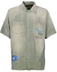 PALY - Alta Cienega Distressed-Effect Embroidered Shirt - Lyst