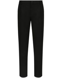Dolce & Gabbana - Schwarze Jungfrau-Woll- Und Seidenhosen - Lyst