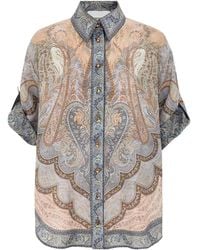 Zimmermann - "Wanderlust" Short Sleeve Shirt - Lyst