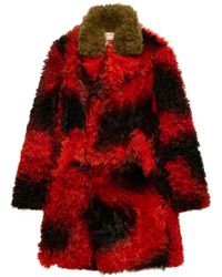 Marni - Manteau De Fourrure À Des Taches - Lyst