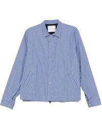 Sacai - Striped Overshirt - Lyst