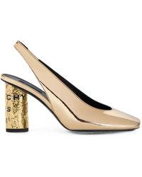 Givenchy - Tape Leren Slingback Pumps Met Spiegelend Effect - Lyst