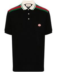 Gucci - Katoenen Poloshirt Met GG-logo - Lyst