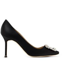 Manolo Blahnik - Hangisi 90 Crystal-Buckle Pumps - Lyst