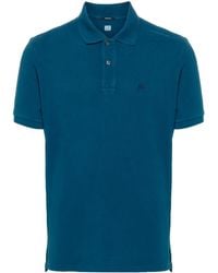 C.P. Company - Logo-Embroidered Cotton Polo Shirt - Lyst
