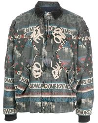 Sacai - Slogan-Print Bomber Jacket - Lyst