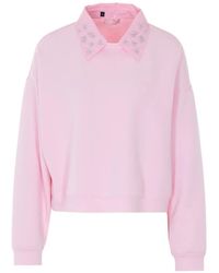 Liu Jo - Strass-Collar Sweatshirt - Lyst