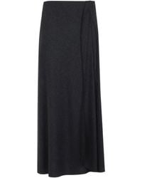 Giorgio Armani - Asymmetric Draped Midi Skirt - Lyst