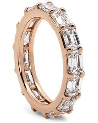 Jewels Aficionado - Eternity Band Diamond Emerald-Cut Ring - Lyst