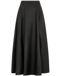Raquel Diniz - Panelled Leather Maxi Skirt - Lyst