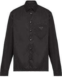 Prada - Camisa vaquera con botones de presión - Lyst