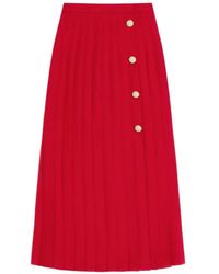 Valentino Garavani - Georgette Midi Skirt - Lyst