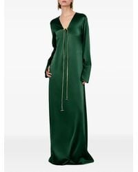 Danamé - Chain-Detail Long-Sleeve Maxi Dress - Lyst