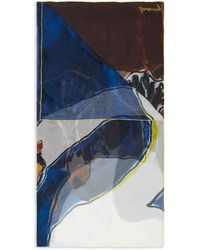 Burberry - Swan-print Silk Scarf - Lyst