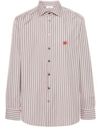 Etro - Pegaso-Embroidered Striped Shirt - Lyst
