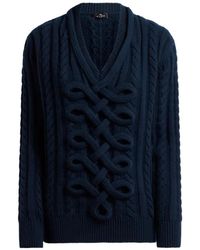 Etro - Ribbed Wool-Blend Sweater With Woven Detailing - Lyst