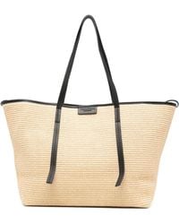Marc O' Polo - Gewebte Tote Bag mit Lederborte - Lyst
