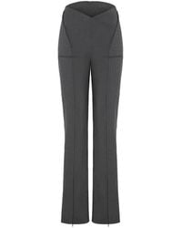 SRVC Studio - Cocoon Asymmetric Pinstripe-Panel Trousers - Lyst