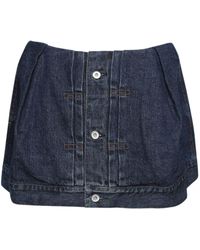 Sacai - Jupe-short en jean à taille mi-haute - Lyst