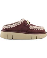 Mou - Gehäkelte Bounce Mules Mit Logo - Lyst