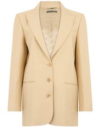Alberta Ferretti - Single-Breasted Long-Sleeve Blazer - Lyst
