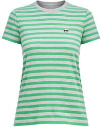 KARL LAGERFELD - Ikon Striped T-Shirt - Lyst