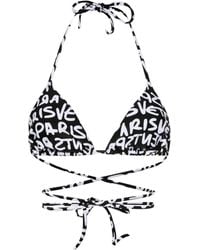 Vetements - Top Bikini A Triangolo Con Stampa - Lyst