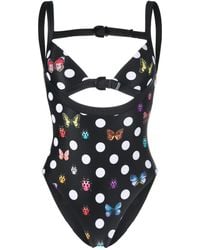 Versace - X Dua Lipa Butterflies Cut-out Swimsuit - Lyst