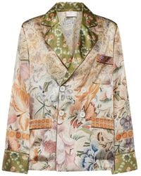 Pierre Louis Mascia - Floral-Print Double-Breasted Jacket - Lyst