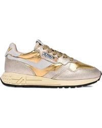 Autry - Zapatillas Reelwind de piel metalizada - Lyst